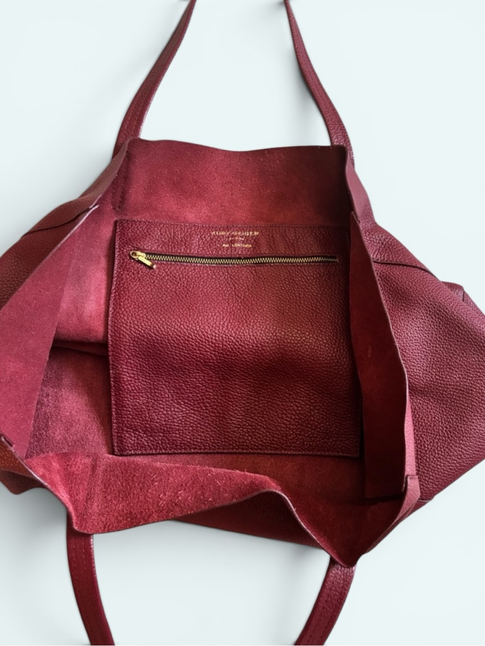 Kurt Geiger EUC Violet Horizontal Leather Tote - Picture 10 of 12